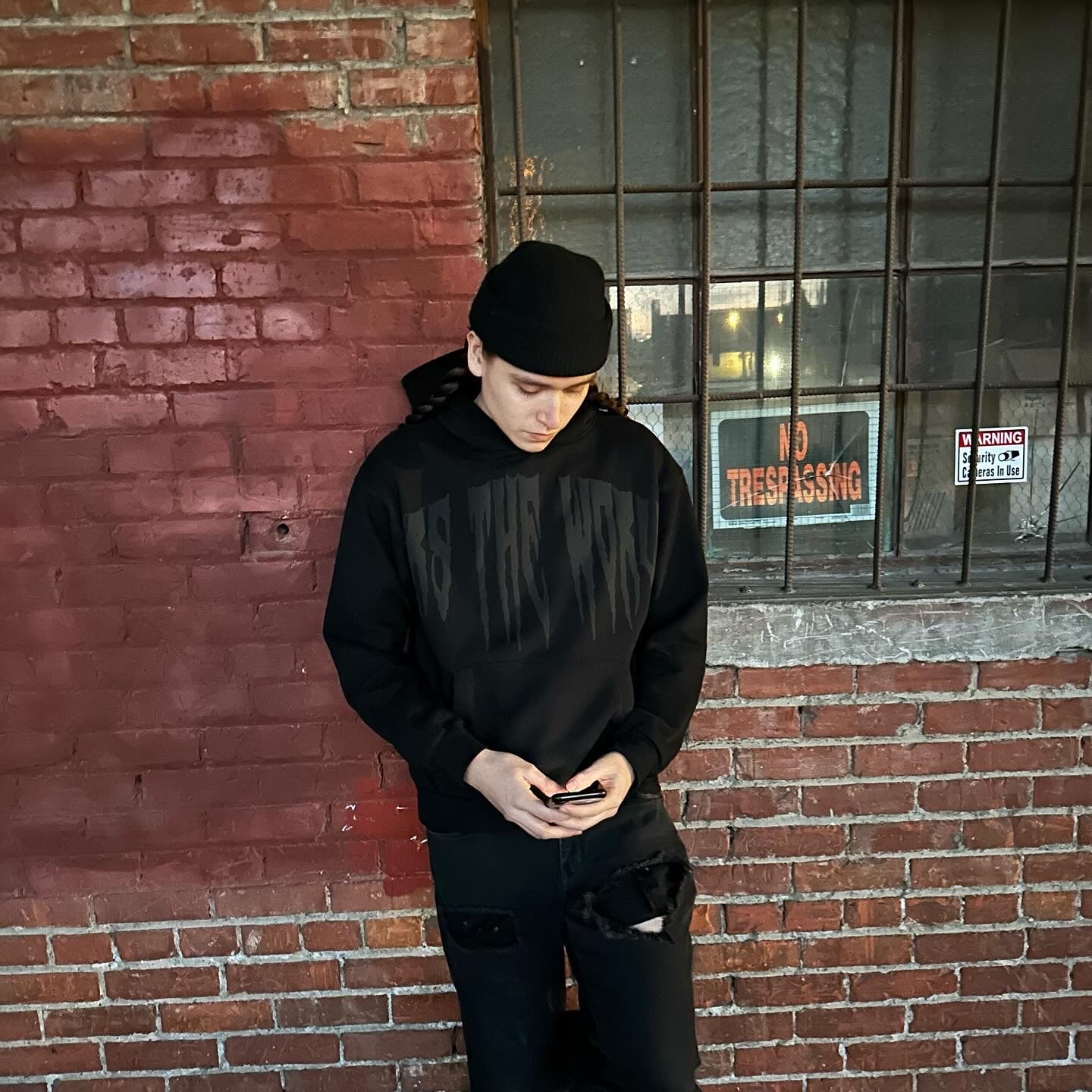 Black on Black Hoodie